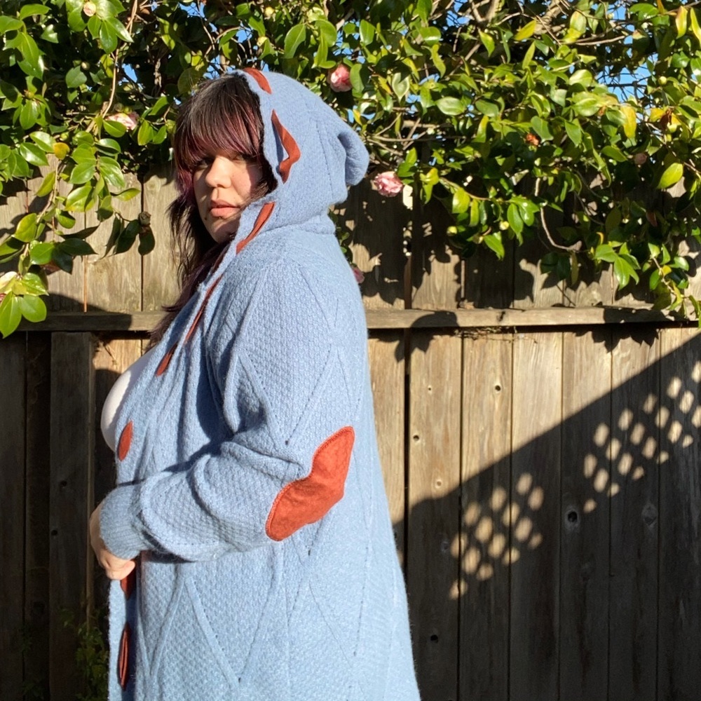 Knitted duster coat